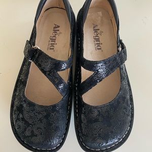 Alegria JIL-561 Black Paisley Mary Jane Size 37/7